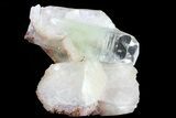 Zoned Apophyllite Crystals With Stilbite - India #72077-1